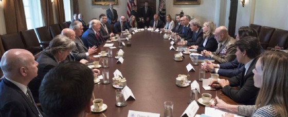 La bilaterale tra Donald Trump e Paolo Gentiloni. La bilaterale tra Donald Trump e Paolo Gentiloni.