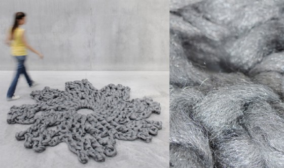 Laura Renna Helianthus 2011 Lana di acciaio inox