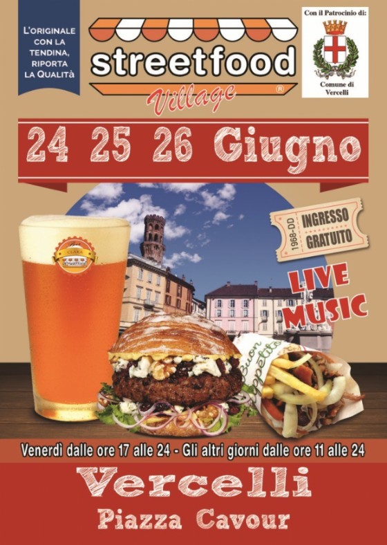 Streetfood Tour, la locandina di Vercelli