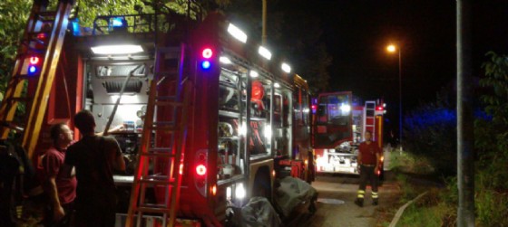 I Vigili del Fuoco a lavoro a Mortegliano