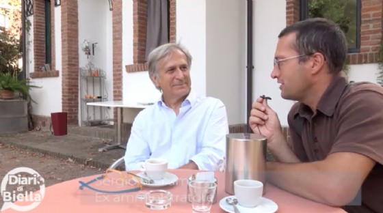 Un momento dell'intervista, con Paolo La Bua