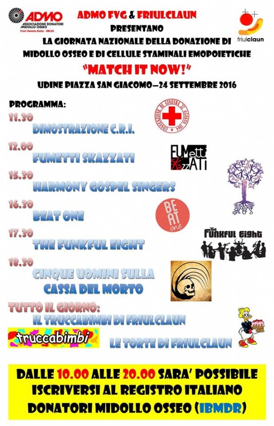 Admo Udine dà appuntamento in piazza San Giacomo, qui il programma