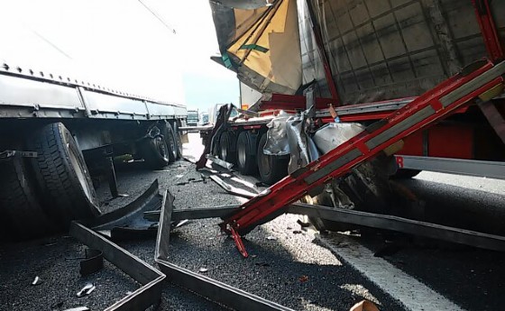 Uno degli incidenti che ha bloccato l'A4