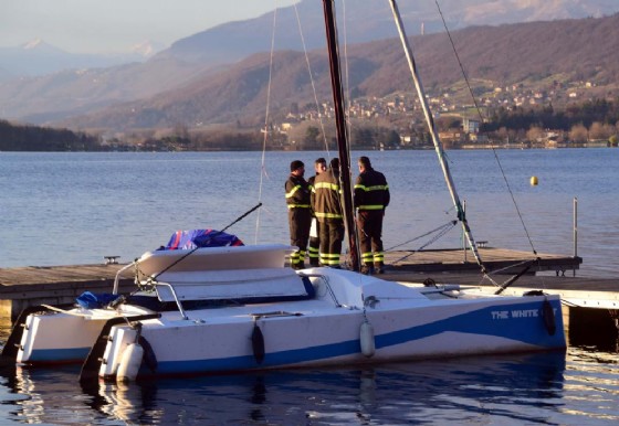 Un momento dell'intervento a lago