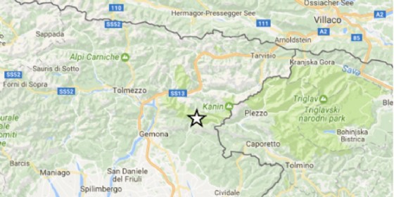 Registrata scossa di terremoto in Fvg (© Ingv, il Centro Nazionale Terremoti) Registrata scossa di terremoto in Fvg (© Ingv, il Centro Nazionale Terremoti)