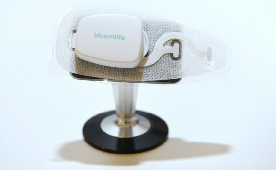 The Smart Pregnancy Tracker from Bloomlife, which allows for automatic tracking and counting of contractions from the convenience of home, is on display at the 2017 Consumer Electronic Show