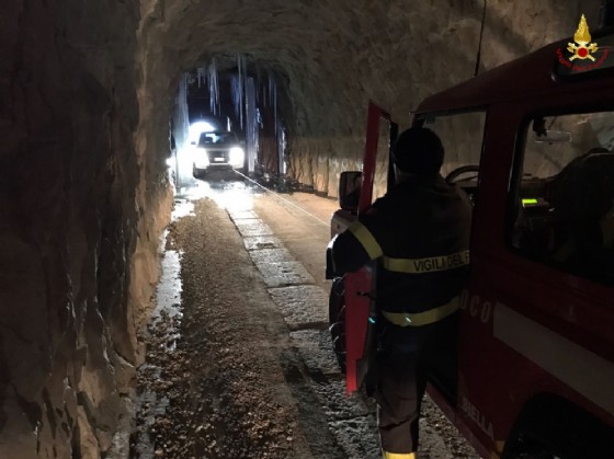 Un momento dell'intervento, all'interno della Galleria di Rosazza