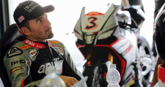 Max Biaggi ai tempi della Superbike con Aprilia