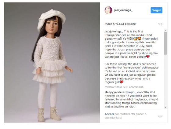 Il post su Instagram
