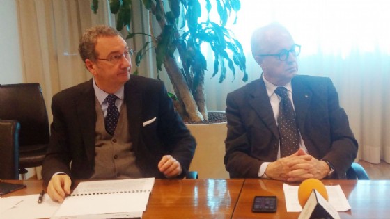 Bolzonello e Marchiori alla presentazione dei dati
