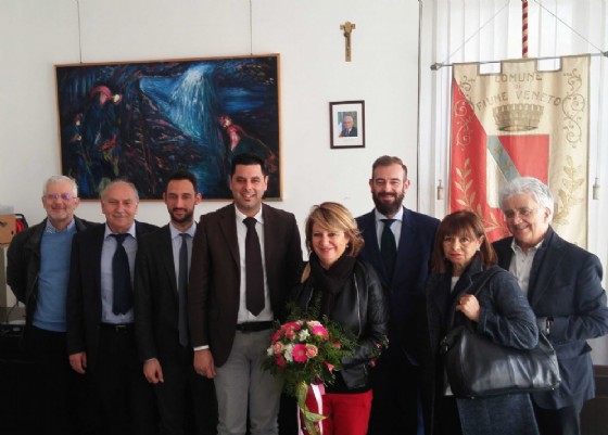 Christian Vaccher (Sindaco Fiume Veneto) e Maria Sandra Telesca (Assessore regionale Salute, Integrazione socio-sanitaria, Politiche sociali e Famiglia)