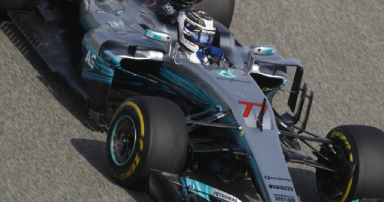 Valtteri Bottas in azione in Bahrein
