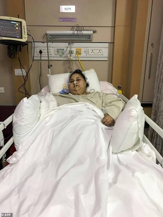 Egyptian national Eman Ahmed Abd El Aty lost 100 kilogrammes in a month, allowing doctors to operate on her in early March