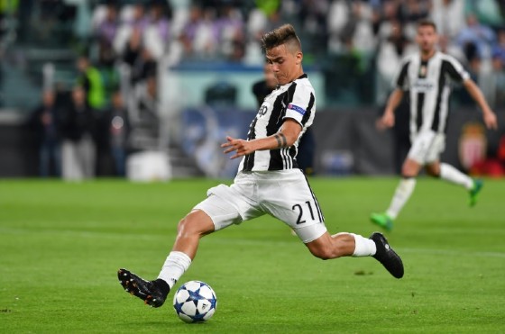 Juventus' forward Paulo Dybala controls the ball during the UEFA Champions League semi final second leg football match Juventus vs Monaco, on May 9, 2017