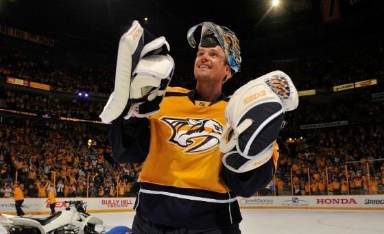 Nashville netminder Pekka Rinne has stopped an NHL-best 95.1 percent of playoff shots against him