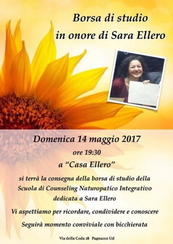 In nome di Sara Ellero, prematuramente scomparsa, due borse di studio triennali