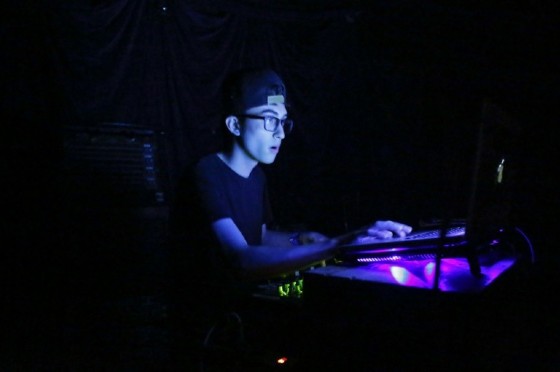 DJ Tsimba plays during a Lights Out concert at The Knitting Factory in Brooklyn New York on May 12, 2017