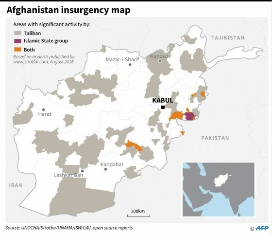 Afghanistan insurgency map