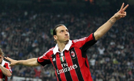 Zlatan Ibrahimovic ha giocato nel Milan nelle stagioni 2010-2011 e 2011-2012