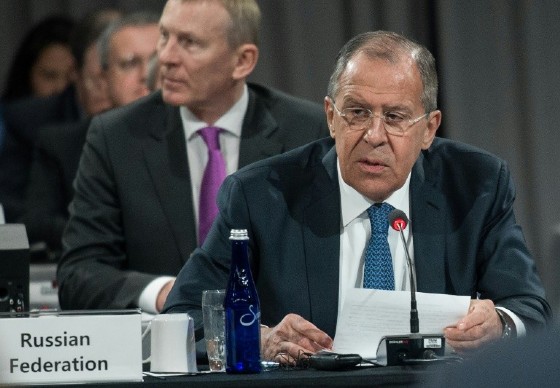Russian Foreign Minister Sergei Lavrov, pictured on May 11, 2017, said he was "unaware" that Russia had been given any warning ahead of the US strike