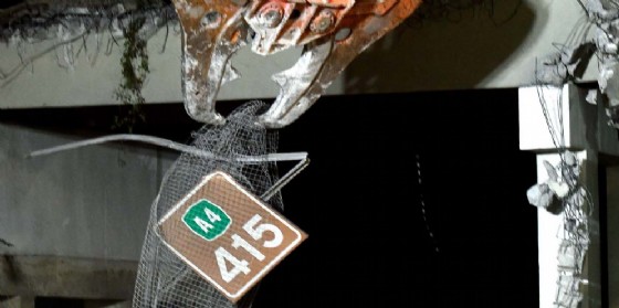 Autostrada chiusa per demolire il cavalcavia di Porpetto