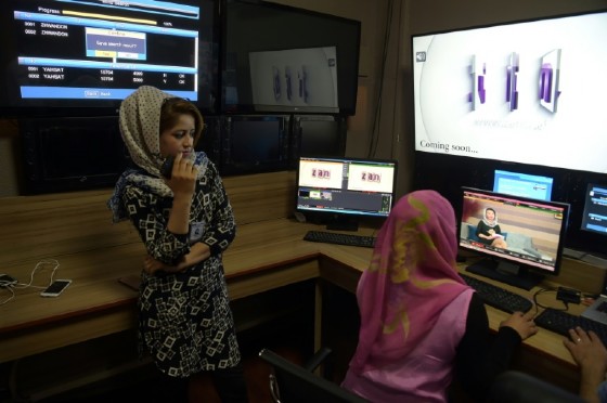Women are already on the air in Afghanistan and regularly present the news. But at Zan TV they will have power.