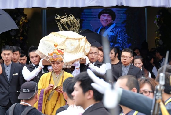 The funeral of Taiwanese celebrity Chu Ke-liang, who fathered five children with four wives