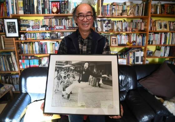 Philip Fok was a mime artist in his youth in Hong Kong, he fled to Sydney with his family in the early 1990s fearing freedom of expression would be restricted when Hong Kong changed from British to China rule.