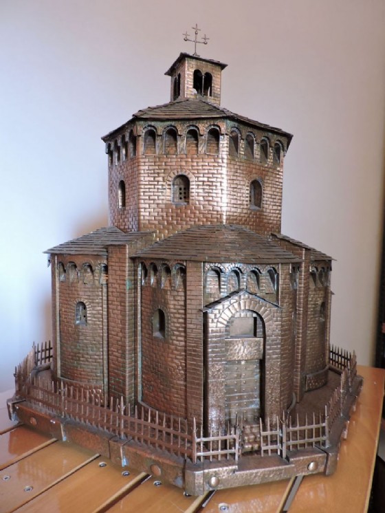 Riproduzione del battistero di Biella