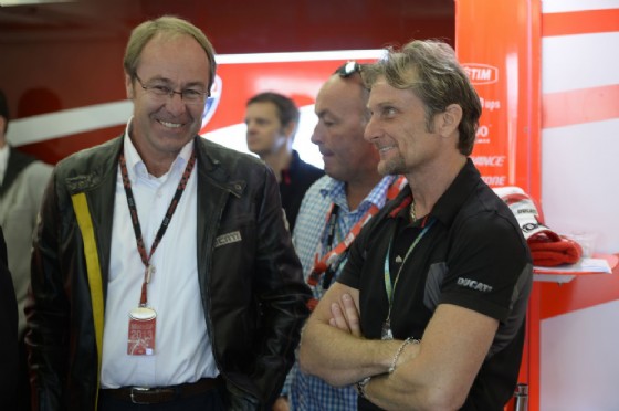 Fogarty nel box della Ducati