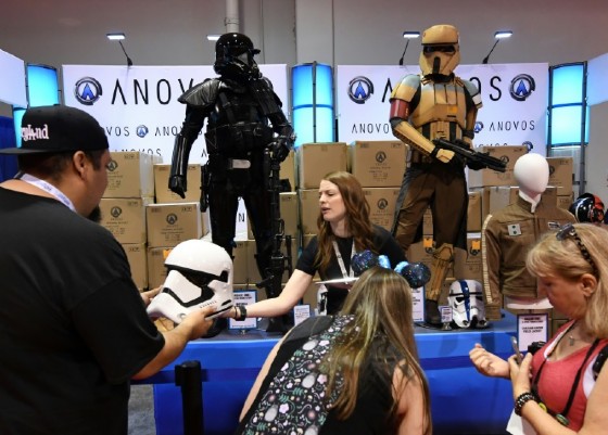 Star Wars merchandise is sold during the D23 expo