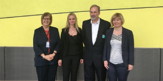 Da sx: Mercedes Bresso; Francesca Schenett; Roberto Siagri; Isabella De Monte. (© Frame) Da sx: Mercedes Bresso; Francesca Schenett; Roberto Siagri; Isabella De Monte. (© Frame)