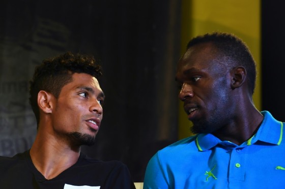 Usain Bolt (R) has tipped South Africa's Wayde van Niekerk to take over as the next track and field superstar