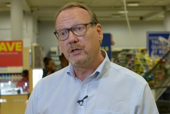 Newly appointed Nakumatt Chief Marketing Officer Andrew Dixon speaks during an interview with AFP in Nairobi