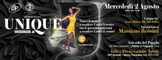 Fagagna, serata con Unique «Exclusive Party» (© GP Eventi) Fagagna, serata con Unique «Exclusive Party» (© GP Eventi)