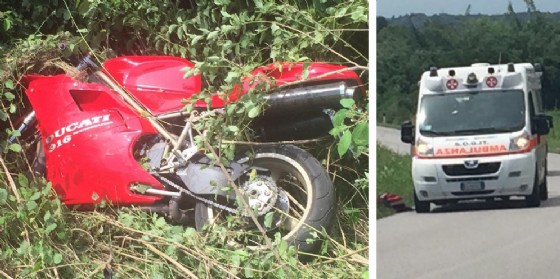 Motociclista finisce fuori strada: interviene il 118 (© G.G.) Motociclista finisce fuori strada: interviene il 118 (© G.G.)