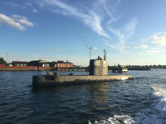 The 'Nautilus' submarine, which was being towed back to Copenhagen on Saturday