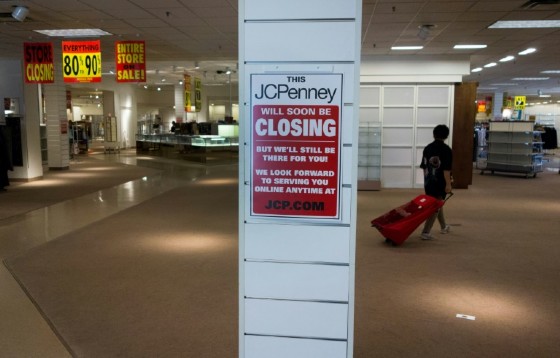 The closing of a J.C. Penney anchor store at a mall in Bloomsburg, Pennsylvania is symptomatic of a wider trend as e-commerce takes an ever larger market share