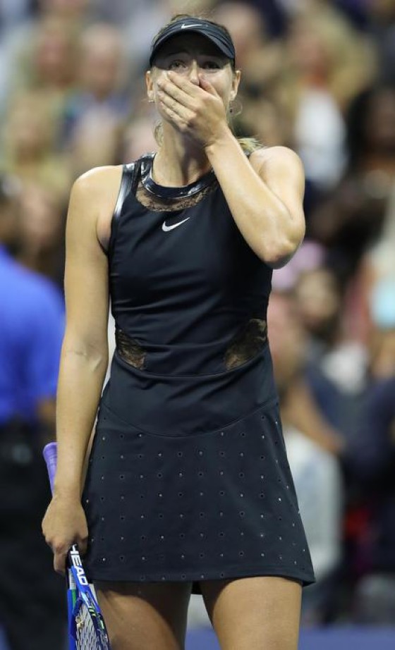 Maria Sharapova in lacrime
