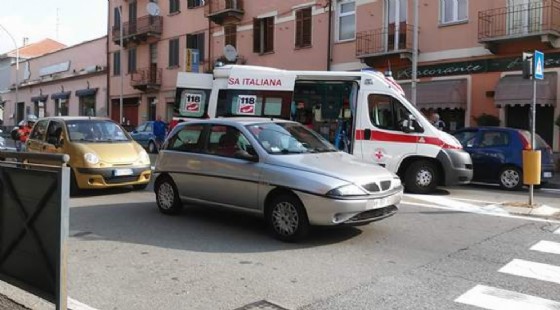 L'incidente di via Rosselli (© Diario di Biella) L'incidente di via Rosselli (© Diario di Biella)