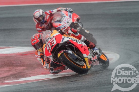 Marquez in lotta con Andrea Dovizioso
