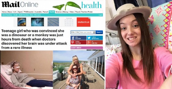 Screenshot della notizia apparsa sul Daily Mail