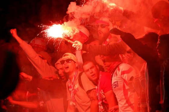 Cologne were issued with 3,000 tickets for their Europa League match against Arsenal but around 20,000 are believed to have made the journey to London
