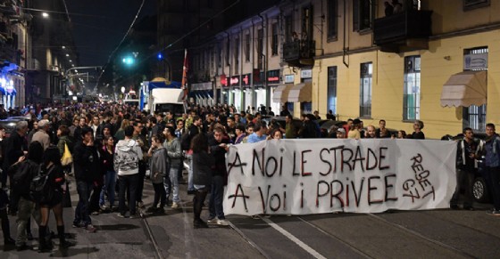 Il corteo in protesta