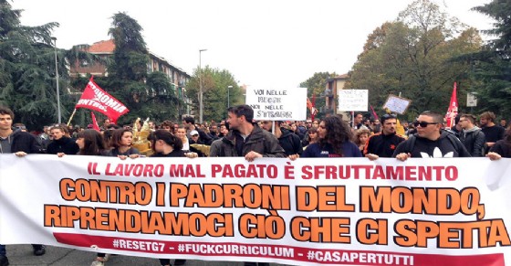 Manifestazione anti G7 parte da corso Cincinnato