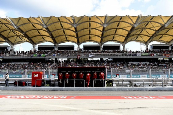 Il muretto della Ferrari in Malesia