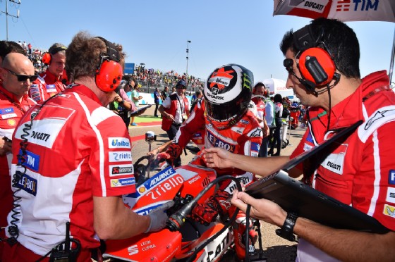 Jorge Lorenzo sulla griglia di partenza