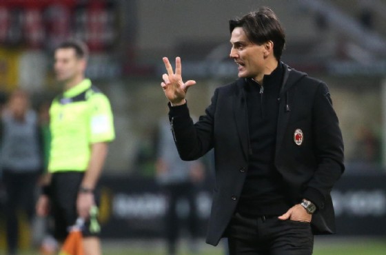 L'allenatore del Milan Vincenzo Montella