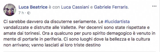 Il post di Luca Beatrice