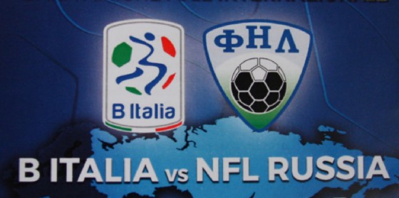 Amichevole internazionale calcio B Italia vs NFL Russia